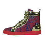 Mens High Top Shoes FIESSO by AURELIO GARCIA Chain Medusa Celebrity 2421 Red - J.Valintin Men's Wear Legend - 95085