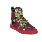Mens High Top Shoes FIESSO by AURELIO GARCIA Chain Medusa Celebrity 2421 Red - J.Valintin Men's Wear Legend - 95085