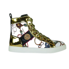 Mens High Top Shoes FIESSO by AURELIO GARCIA Chain Medusa Celebrity 2421 White - J.Valintin Men's Wear Legend - 95109