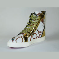 Mens High Top Shoes FIESSO by AURELIO GARCIA Chain Medusa Celebrity 2421 White - J.Valintin Men's Wear Legend - 95109