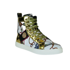 Mens High Top Shoes FIESSO by AURELIO GARCIA Chain Medusa Celebrity 2421 White - J.Valintin Men's Wear Legend - 95109