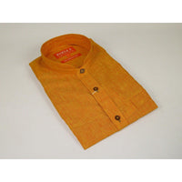 Mens INSERCH linen Shirt Banded Chinese Collar Sleeves - Less SS719 Sunburst - J.Valintin Men's Wear Legend - SS719 - 191 - M