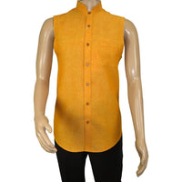 Mens INSERCH linen Shirt Banded Chinese Collar Sleeves - Less SS719 Sunburst - J.Valintin Men's Wear Legend - SS719 - 191 - M