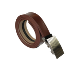 Men's Leather Belt lock - in Buckle adjustable size by Brand Q 6000 Cognac - J.Valintin Men's Wear Legend - 6000