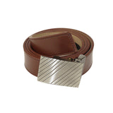 Men's Leather Belt lock - in Buckle adjustable size by Brand Q 6000 Cognac - J.Valintin Men's Wear Legend - 6000