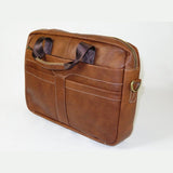 Mens Leather Hand Bag Laptop Notebook Holder Office Business Briefcase #bag1 Tan - J.Valintin Men's Wear Legend - 120000