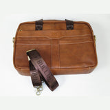 Mens Leather Hand Bag Laptop Notebook Holder Office Business Briefcase #bag1 Tan - J.Valintin Men's Wear Legend - 120000