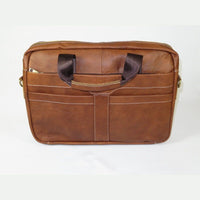 Mens Leather Hand Bag Laptop Notebook Holder Office Business Briefcase #bag1 Tan - J.Valintin Men's Wear Legend - 120000