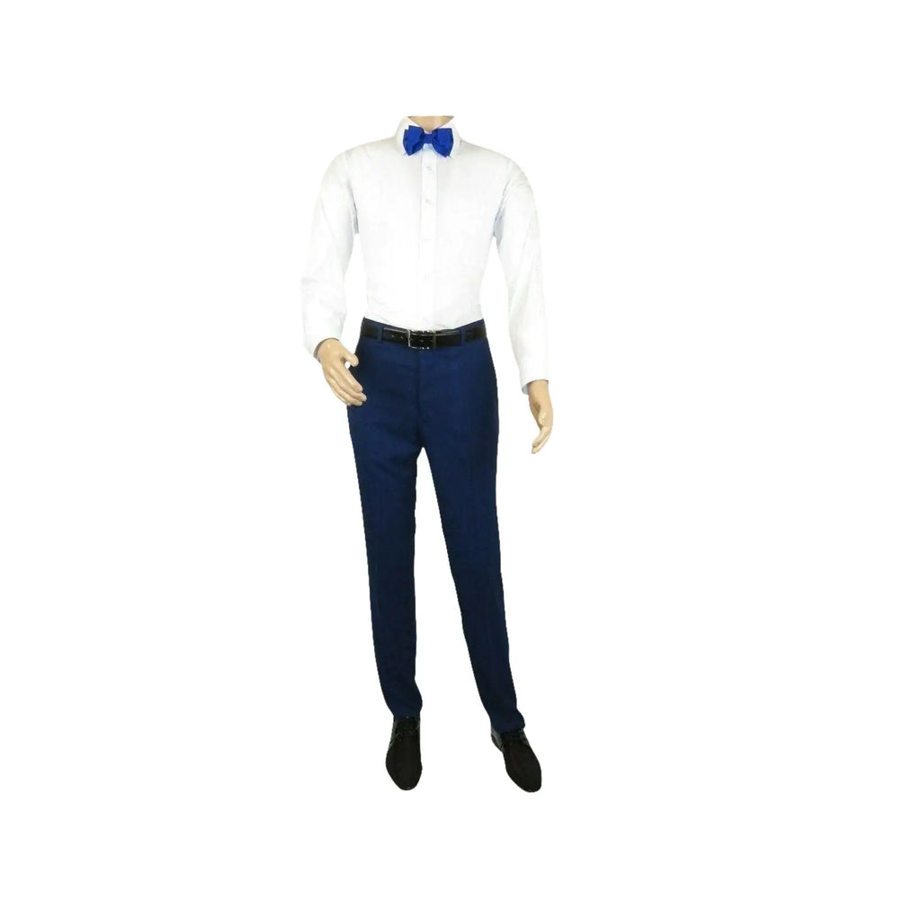 Men's Light Wool Statement Tuxedo Vested Formal Wedding Stage Suit Alberto Blue - J.Valintin Men's Wear Legend - 31837