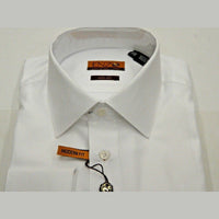 Mens long sleeves Cotton Shirt French Cuffs Wrinkle Resistance ENZO 61102 White - J.Valintin Men's Wear Legend - 389