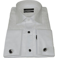 Men's Makrom Turkey Formal Tuxedo Shirt Cotton Lay - down 5676 - 420 White - J.Valintin Men's Wear Legend - 74223