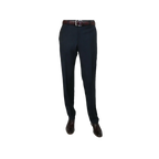 Men's MANTONI Flat Front Pants 100% Wool Super 140's Classic Fit 40901 Navy Blue - J.Valintin Men's Wear Legend - 10375