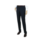 Men's MANTONI Flat Front Pants 100% Wool Super 140's Classic Fit 40901 Navy Blue - J.Valintin Men's Wear Legend - 10375
