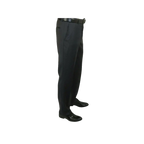 Mens MANTONI Flat Front Pants 100% Wool Super 140's Classic Fit 46306 - 3 Charcoal - J.Valintin Men's Wear Legend - 8336