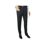 Mens MANTONI Flat Front Pants 100% Wool Super 140's Classic Fit 46306 - 3 Charcoal - J.Valintin Men's Wear Legend - 8336