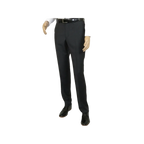 Mens MANTONI Flat Front Pants 100% Wool Super 140's Classic Fit 46306 - 3 Charcoal - J.Valintin Men's Wear Legend - 8336