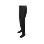 Mens MANTONI Flat Front Pants 100% Wool Super 140's Classic Fit 46306 - 3 Charcoal - J.Valintin Men's Wear Legend - 8336