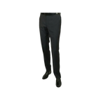 Mens MANTONI Flat Front Pants 100% Wool Super 140's Classic Fit 46306 - 3 Charcoal - J.Valintin Men's Wear Legend - 8336
