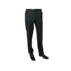 Mens MANTONI Flat Front Pants 100% Wool Super 140's Classic Fit 46306 - 3 Charcoal - J.Valintin Men's Wear Legend - 8336