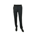 Mens MANTONI Flat Front Pants 100% Wool Super 140's Classic Fit 46306 - 3 Charcoal - J.Valintin Men's Wear Legend - 8336