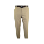 Mens MANTONI Flat Front Pants All Wool Super 140's Classic Fit 40901 Beige - J.Valintin Men's Wear Legend - 19268