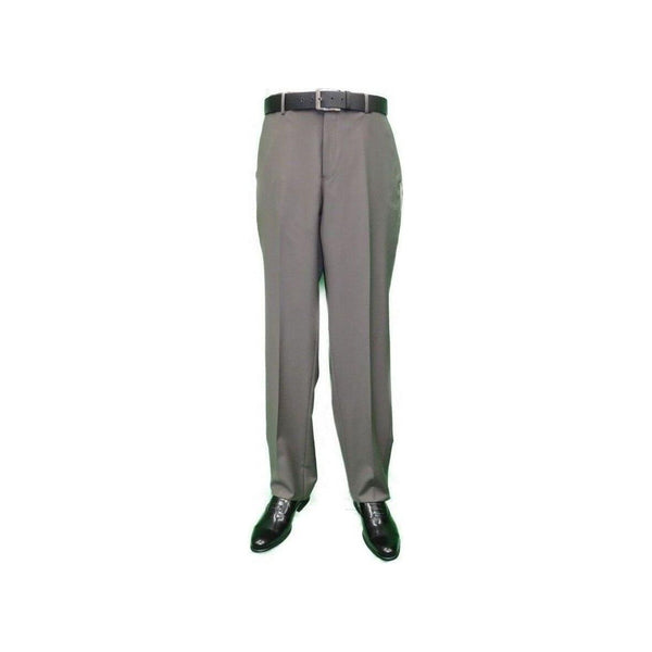 Men's Mantoni Flat Front Pants All Wool Super 140's Classic Fit 40901 Taupe - J.Valintin Men's Wear Legend - 10388