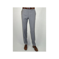 Mens Mantoni Flat Front Pants All Wool Super 140's Classic Fit 46306 - 2 Gray - J.Valintin Men's Wear Legend - 19267