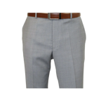 Mens Mantoni Flat Front Pants All Wool Super 140's Classic Fit 46306 - 2 Gray - J.Valintin Men's Wear Legend - 19267