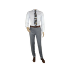 Mens Mantoni Flat Front Pants All Wool Super 140's Classic Fit 46306 - 2 Gray - J.Valintin Men's Wear Legend - 19267