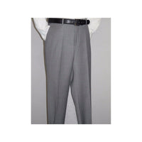 Mens Mantoni Flat Front Pants All Wool Super 140's Classic Fit 46306 - 2 Gray - J.Valintin Men's Wear Legend - 19267