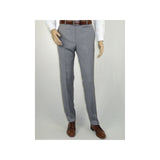 Mens Mantoni Flat Front Pants All Wool Super 140's Classic Fit 46306 - 2 Gray - J.Valintin Men's Wear Legend - 19267