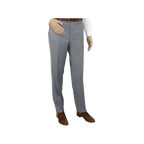 Mens Mantoni Flat Front Pants All Wool Super 140's Classic Fit 46306 - 2 Gray - J.Valintin Men's Wear Legend - 19267