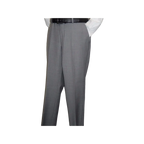 Mens Mantoni Flat Front Pants All Wool Super 140's Classic Fit 46306 - 2 Gray - J.Valintin Men's Wear Legend - 19267