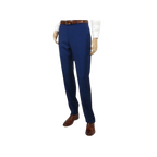 Mens Mantoni Flat Front Trousers Wool Super 140s Classic Fit 40901 French Blue - J.Valintin Men's Wear Legend - 2662