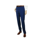 Mens Mantoni Flat Front Trousers Wool Super 140s Classic Fit 40901 French Blue - J.Valintin Men's Wear Legend - 2662