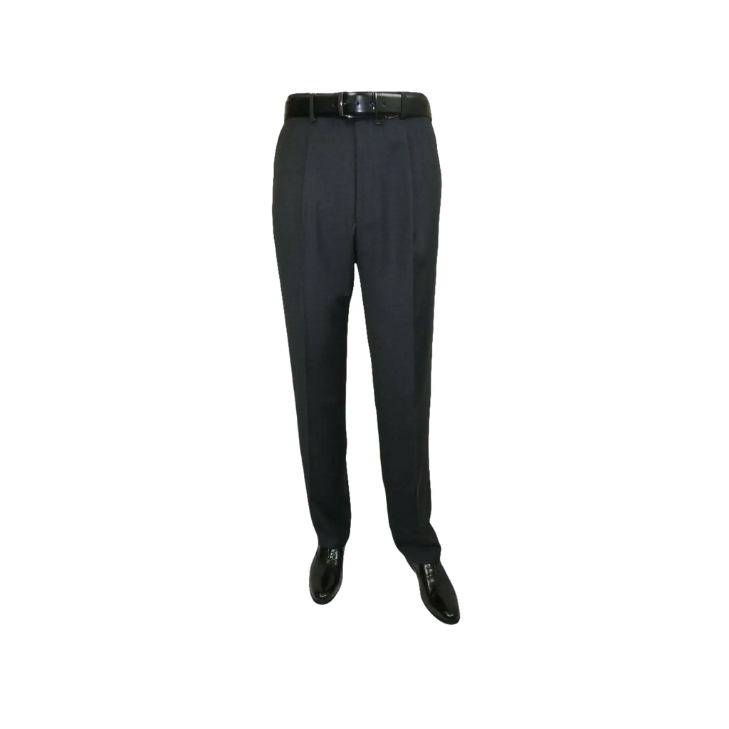 Men's MANTONI Pleated Pants 100% Wool Super 140's Classic Fit 46306 - 3 Charcoal - J.Valintin Men's Wear Legend - 8308