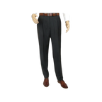 Men's MANTONI Pleated Pants 100% Wool Super 140's Classic Fit 46306 - 3 Charcoal - J.Valintin Men's Wear Legend - 8308