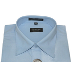Mens Milani dress shirt soft cotton Blend easy wash business long sleeves Blue - J.Valintin Men's Wear Legend - 2678