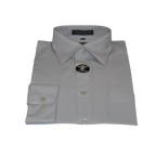 Mens Milani dress shirt soft cotton Blend easy wash business long sleeves Gray - J.Valintin Men's Wear Legend - 17419