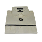 Mens Milani dress shirt soft cotton Blend easy wash business long sleeves Ivory - J.Valintin Men's Wear Legend - 7548