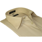 Men's Milani dress shirt soft cotton Blend easy wash business Long sleeves Tan - J.Valintin Men's Wear Legend - 19193