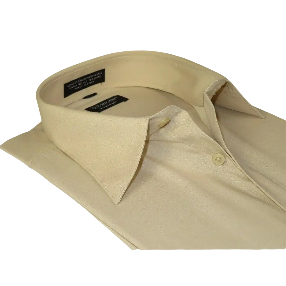 Men's Milani dress shirt soft cotton Blend easy wash business Long sleeves Tan - J.Valintin Men's Wear Legend - 19193