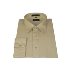 Men's Milani dress shirt soft cotton Blend easy wash business Long sleeves Tan - J.Valintin Men's Wear Legend - 19193