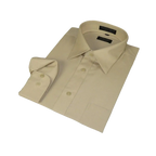Men's Milani dress shirt soft cotton Blend easy wash business Long sleeves Tan - J.Valintin Men's Wear Legend - 19193