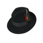 Men's Milani Wool Fedora Hat Soft Crushable Lined FD219 Black - J.Valintin Men's Wear Legend - FD219 - black - S