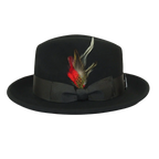 Men's Milani Wool Fedora Hat Soft Crushable Lined FD219 Black - J.Valintin Men's Wear Legend - FD219 - black - S