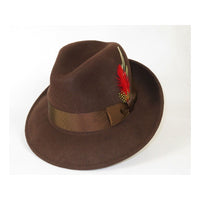 Men's Milani Wool Fedora Hat Soft Crushable Lined FD219 Brown - J.Valintin Men's Wear Legend - FD219 - brown - S