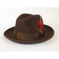 Men's Milani Wool Fedora Hat Soft Crushable Lined FD219 Brown - J.Valintin Men's Wear Legend - FD219 - brown - S