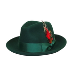 Men's Milani Wool Fedora Hat Soft Crushable Lined FD219 Emerald Green - J.Valintin Men's Wear Legend - FD219 - Green - S