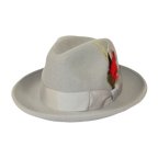 Men's Milani Wool Fedora Hat Soft Crushable Lined FD219 Light Gray - J.Valintin Men's Wear Legend - FD219 - Lt gray - S